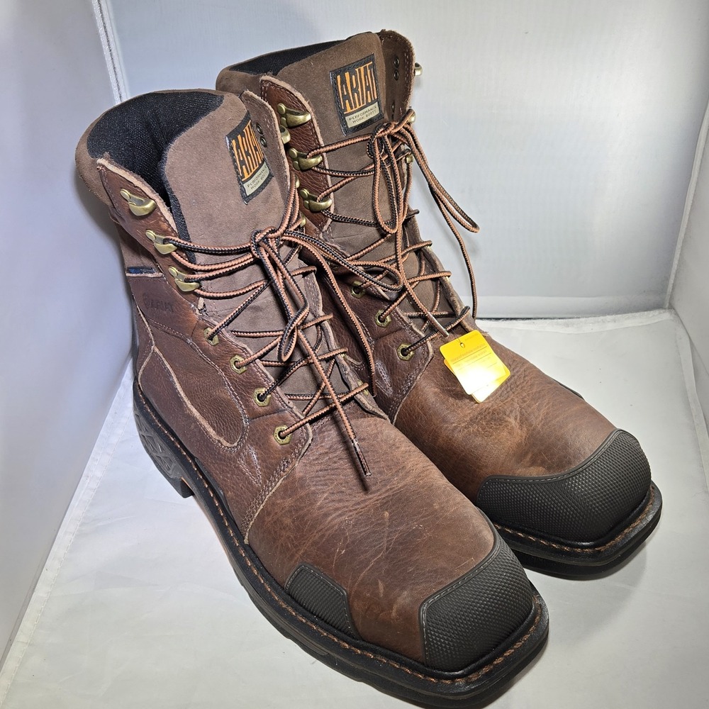 Ariat OverDrive COMP TOE Leather Lace Up WATERPROOF Work Boot Mens 12D 10012940